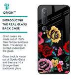 Floral Decorative Glass Case For Xiaomi Mi 10 Pro