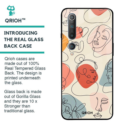 Abstract Faces Glass Case for Xiaomi Mi 10 Pro