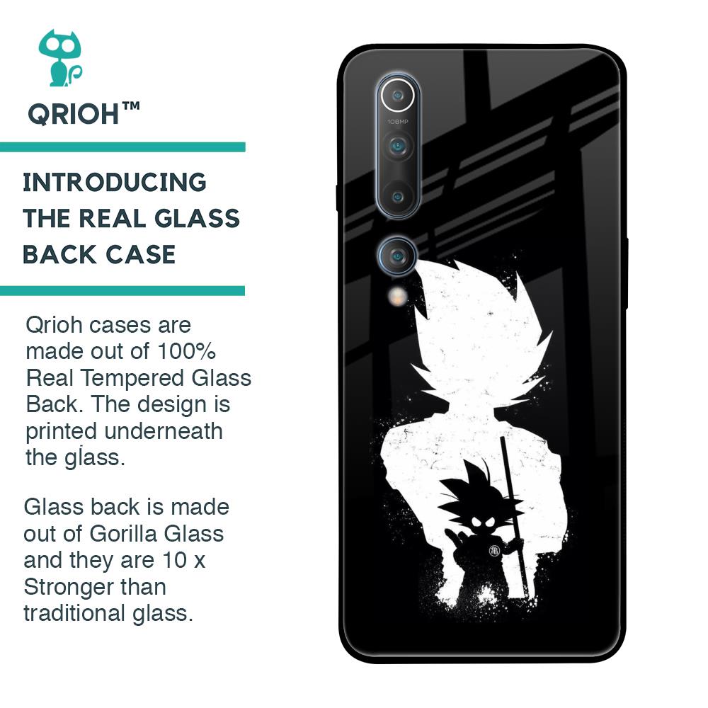Monochrome Goku Glass Case for Xiaomi Mi 10 Pro