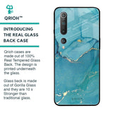 Blue Golden Glitter Glass Case for Xiaomi Mi 10 Pro