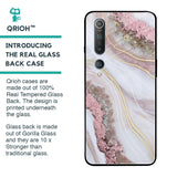 Pink & Gold Gllitter Marble Glass Case for Xiaomi Mi 10 Pro
