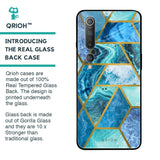 Turquoise Geometrical Marble Glass Case for Xiaomi Mi 10 Pro
