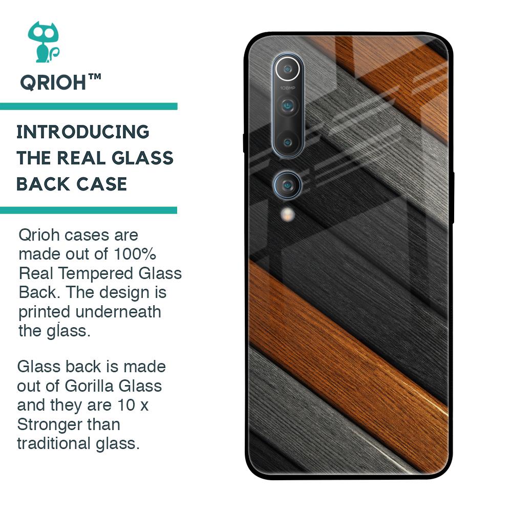 Tri Color Wood Glass Case for Xiaomi Mi 10 Pro