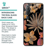 Lines Pattern Flowers Glass Case for Xiaomi Mi 10 Pro