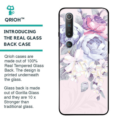 Elegant Floral Glass case for Xiaomi Mi 10 Pro