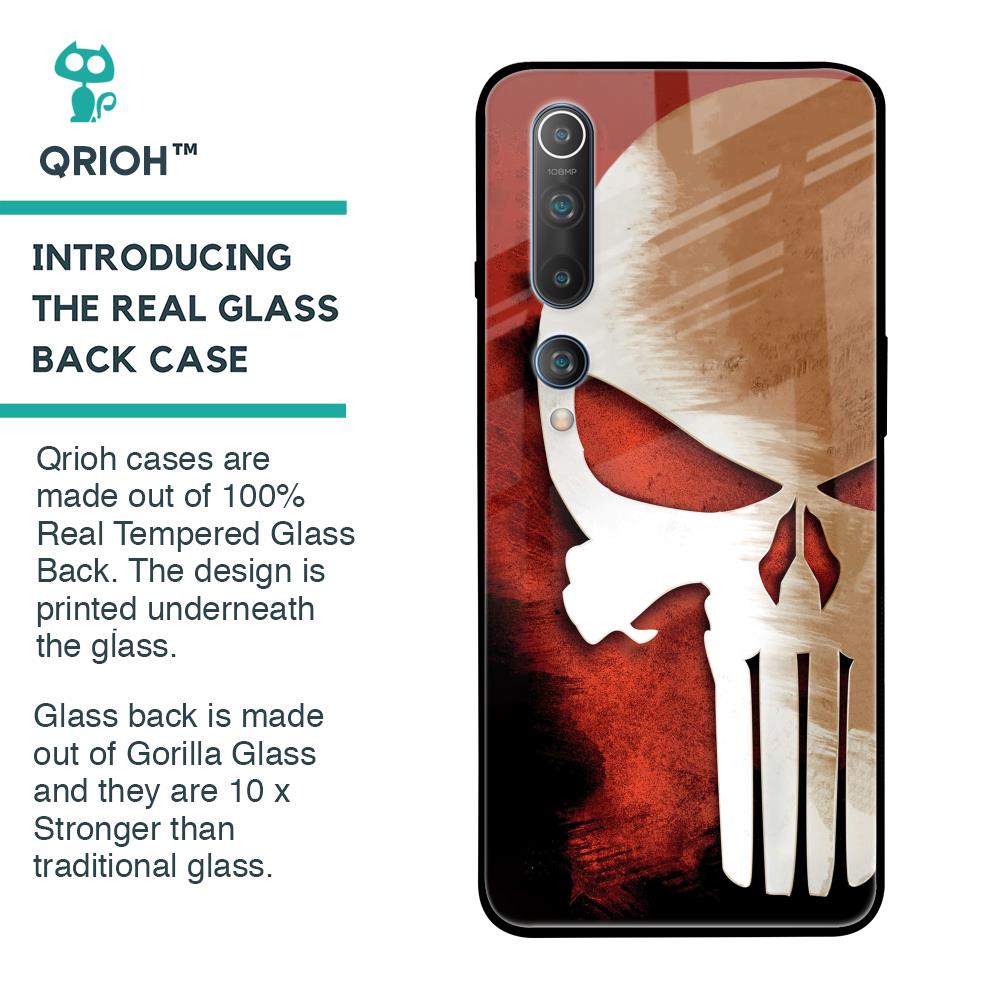 Red Skull Glass Case for Xiaomi Mi 10 Pro