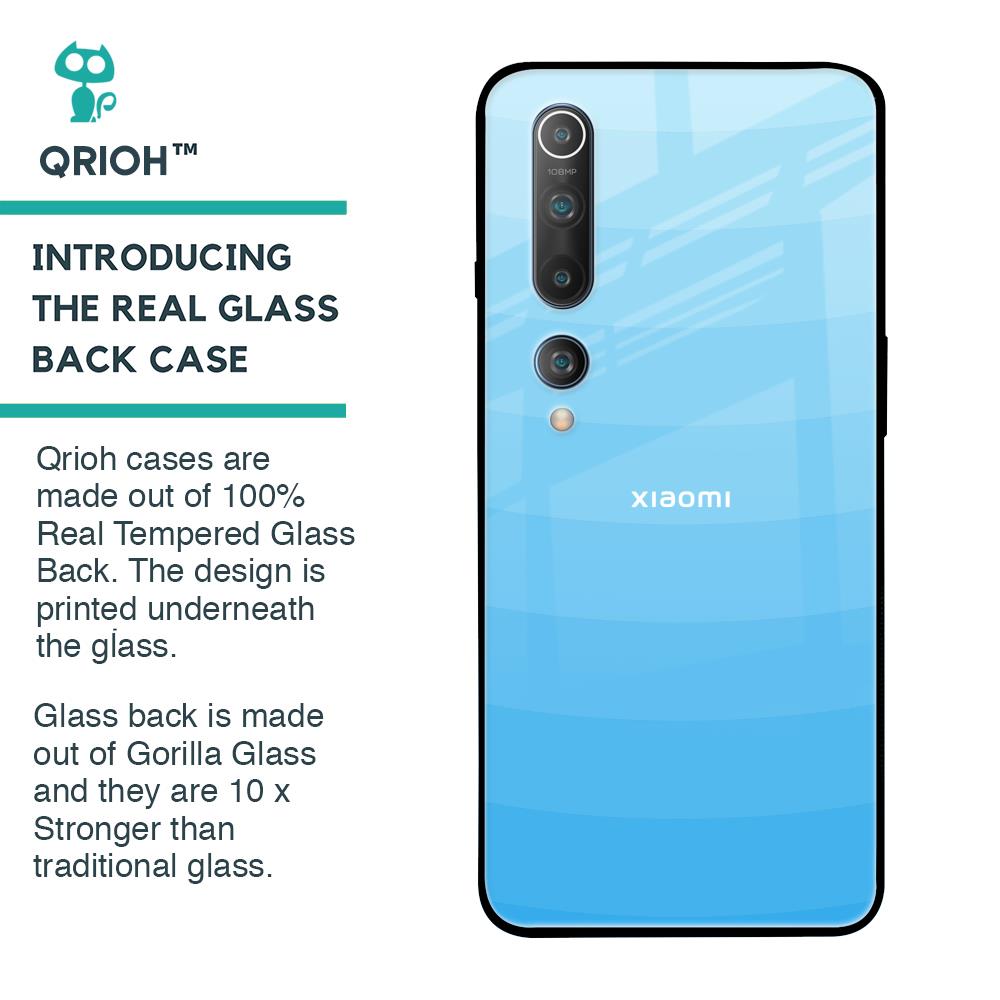 Wavy Blue Pattern Glass Case for Xiaomi Mi 10 Pro