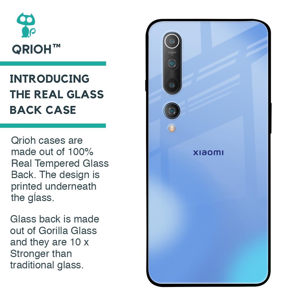 Vibrant Blue Texture Glass Case for Xiaomi Mi 10 Pro