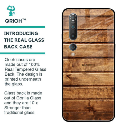 Wooden Planks Glass Case for Xiaomi Mi 10 Pro