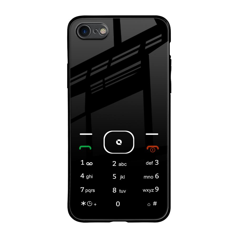 Classic Keypad Pattern iPhone SE 2020 Glass Back Cover Online