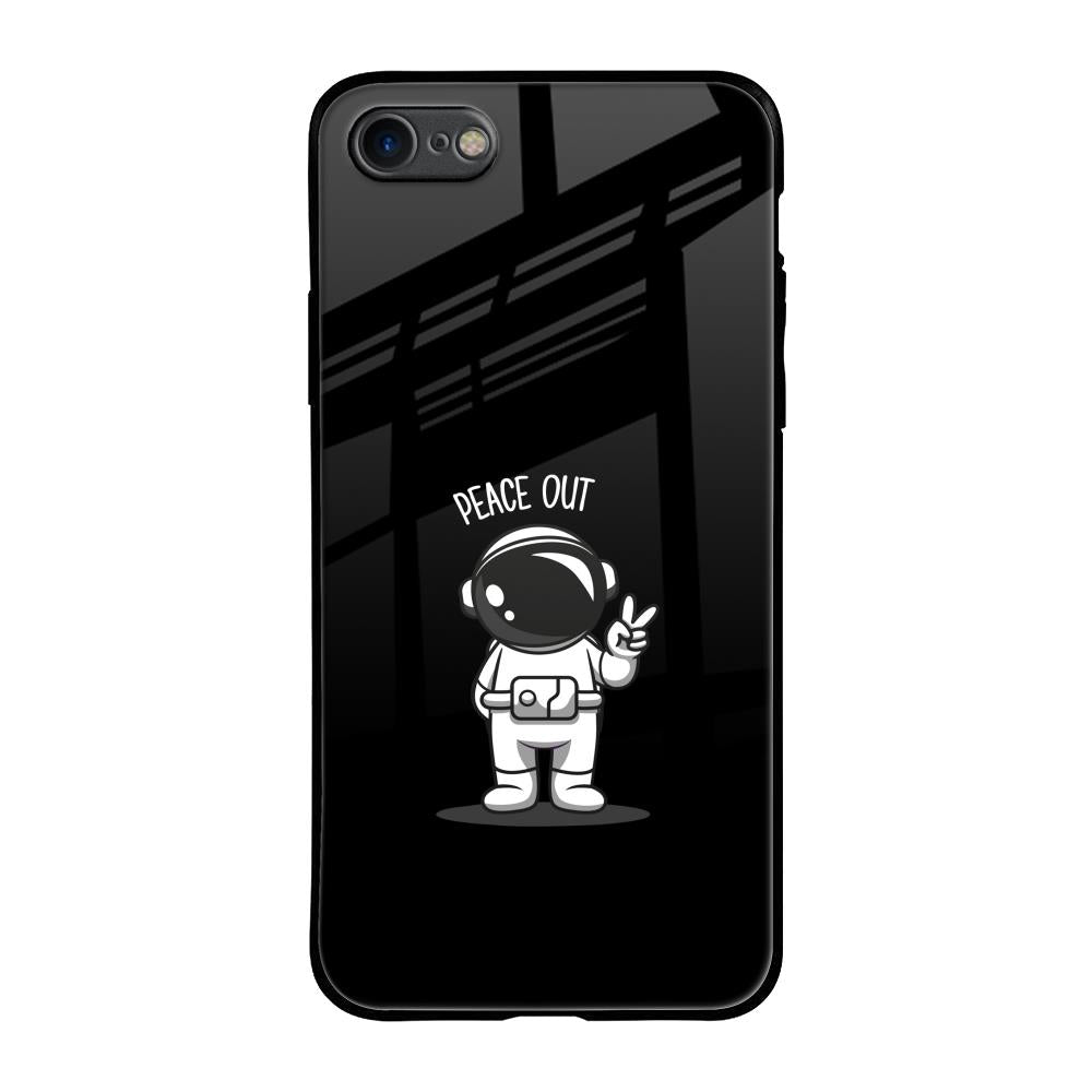 Peace Out Astro iPhone SE 2020 Glass Back Cover Online