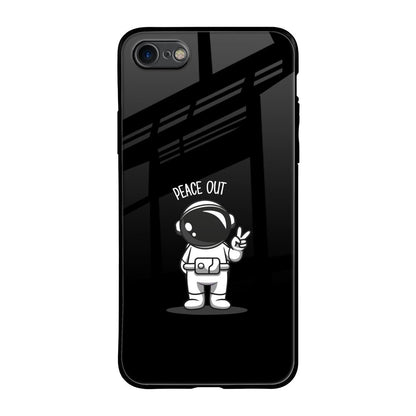 Peace Out Astro iPhone SE 2020 Glass Back Cover Online