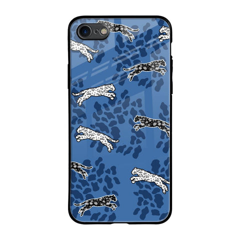 Blue Cheetah iPhone SE 2020 Glass Back Cover Online