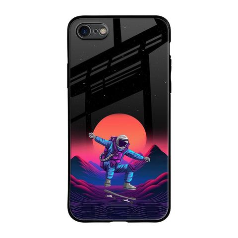 Retro Astronaut iPhone SE 2020 Glass Back Cover Online