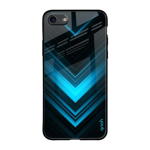 Vertical Blue Arrow iPhone SE 2020 Glass Back Cover Online