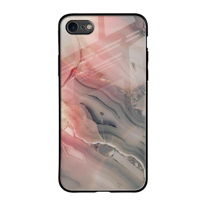 Pink And Grey Marble iPhone SE 2020 Glass Back Cover Online