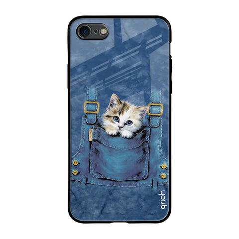 Kitty In Pocket iPhone SE 2020 Glass Back Cover Online