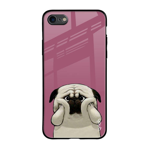 Funny Pug Face iPhone SE 2020 Glass Back Cover Online