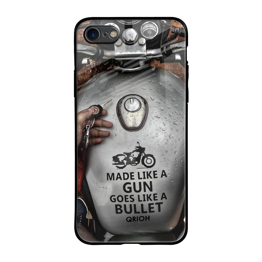 Royal Bike iPhone SE 2020 Glass Back Cover Online