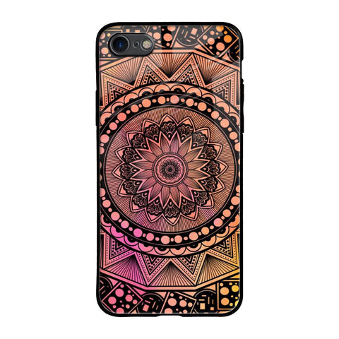 Floral Mandala iPhone SE 2020 Glass Back Cover Online