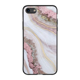 Pink & Gold Gllitter Marble iPhone SE 2020 Glass Back Cover Online