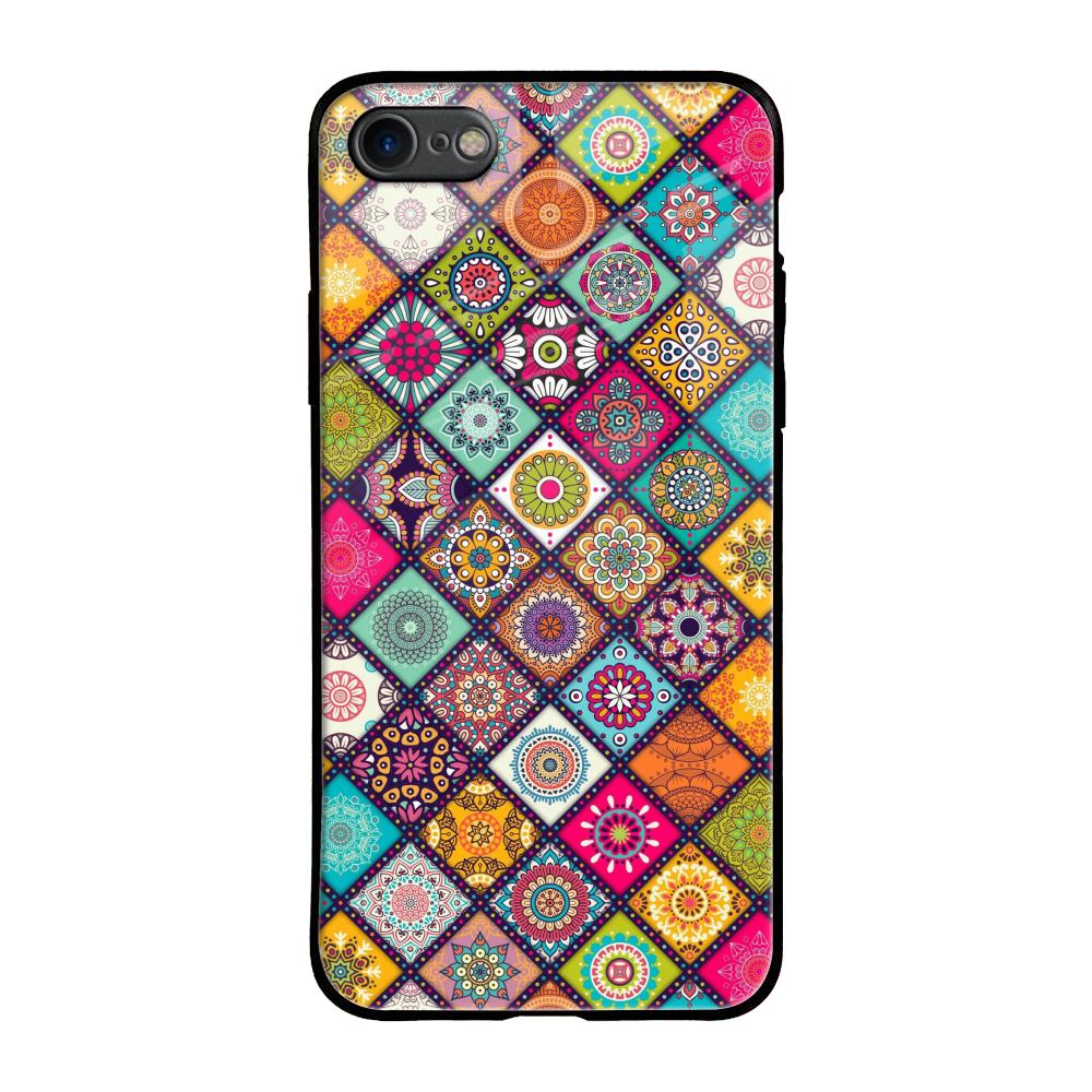Multicolor Mandala iPhone SE 2020 Glass Back Cover Online