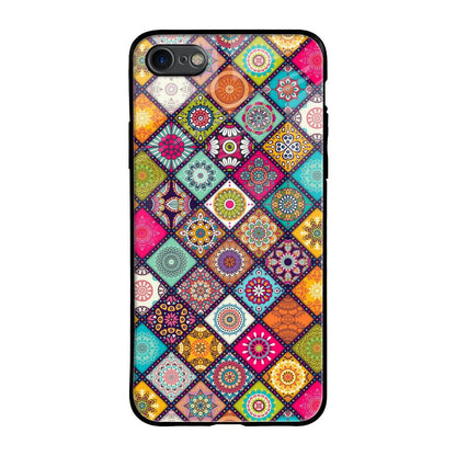 Multicolor Mandala iPhone SE 2020 Glass Back Cover Online