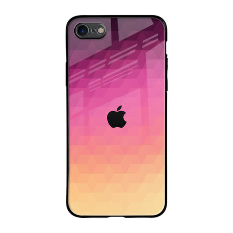 Geometric Pink Diamond iPhone SE 2020 Glass Back Cover Online