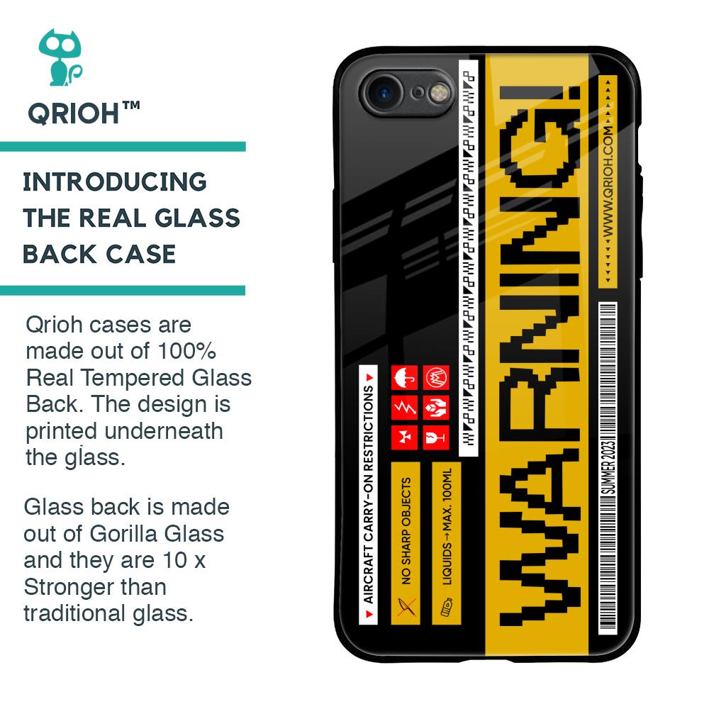 Aircraft Warning Glass Case for iPhone SE 2020