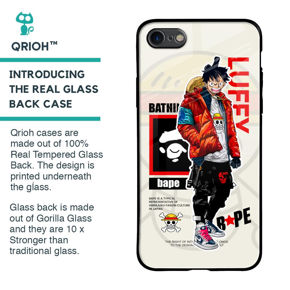 Bape Luffy Glass Case for iPhone SE 2020