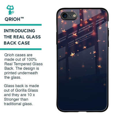 Falling Stars Glass Case For iPhone SE 2020