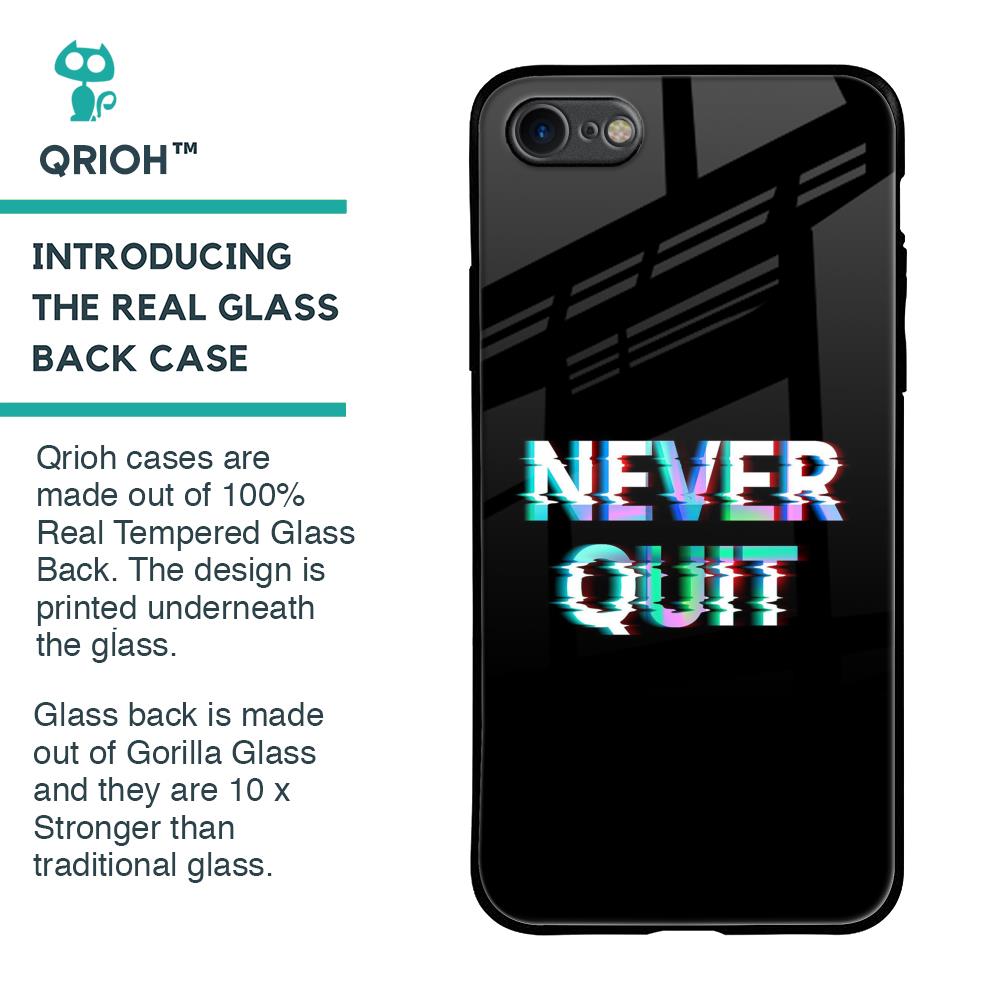 Never Quit Glass Case For iPhone SE 2020