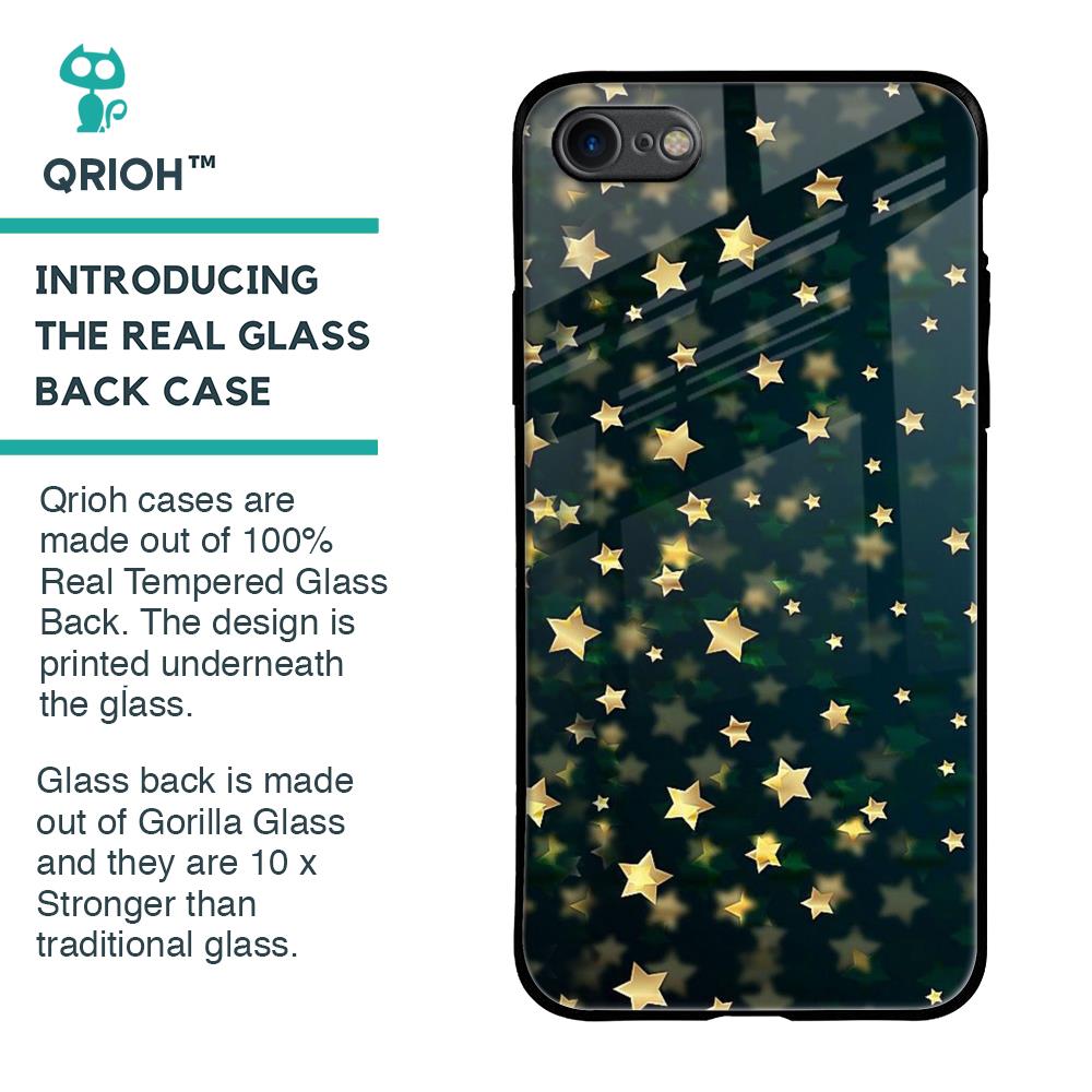 Dazzling Stars Glass Case For iPhone SE 2020