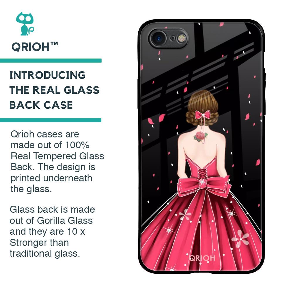 Fashion Princess Glass Case for iPhone SE 2020
