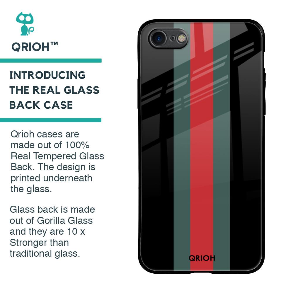 Vertical Stripes Glass Case for iPhone SE 2020