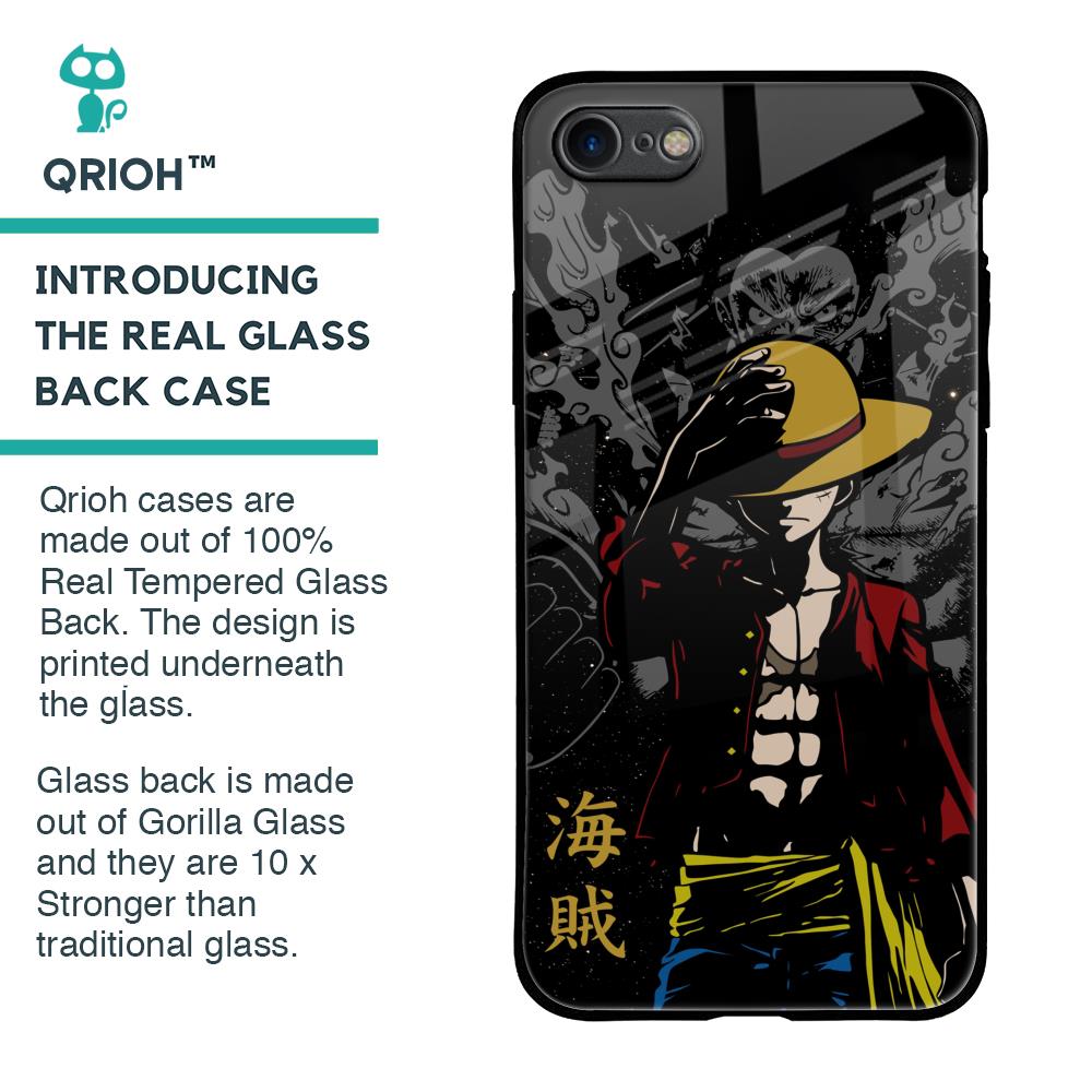 Dark Luffy Glass Case for iPhone SE 2020