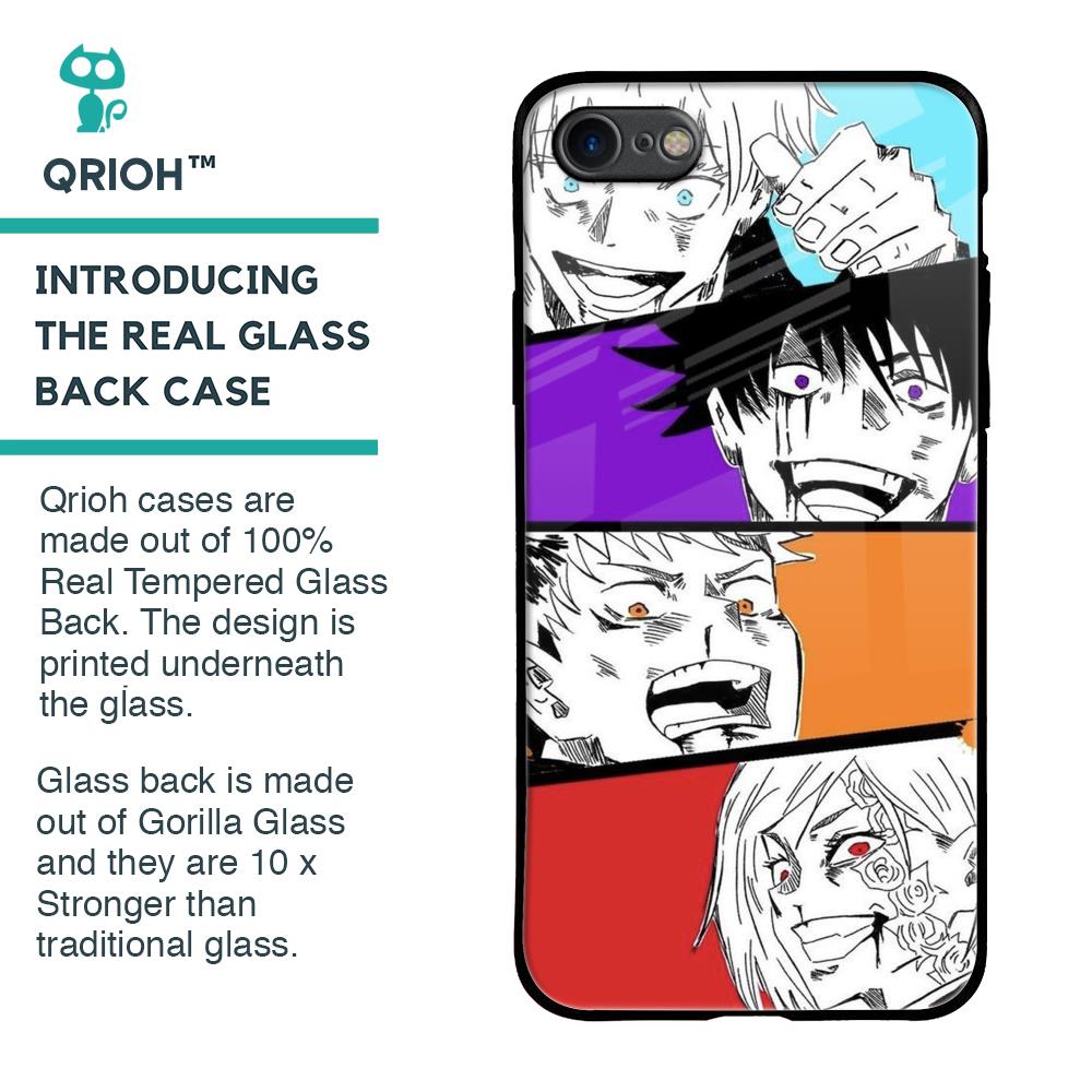 Anime Sketch Glass Case for iPhone SE 2020