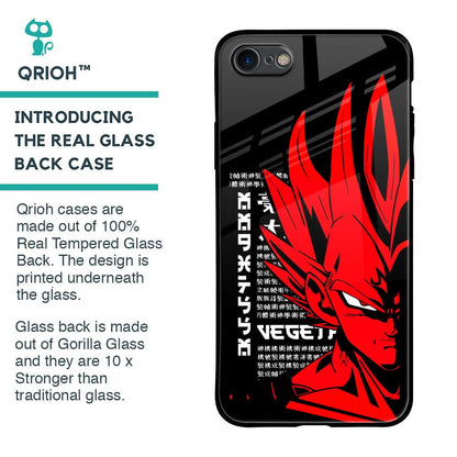 Red Vegeta Glass Case for iPhone SE 2020