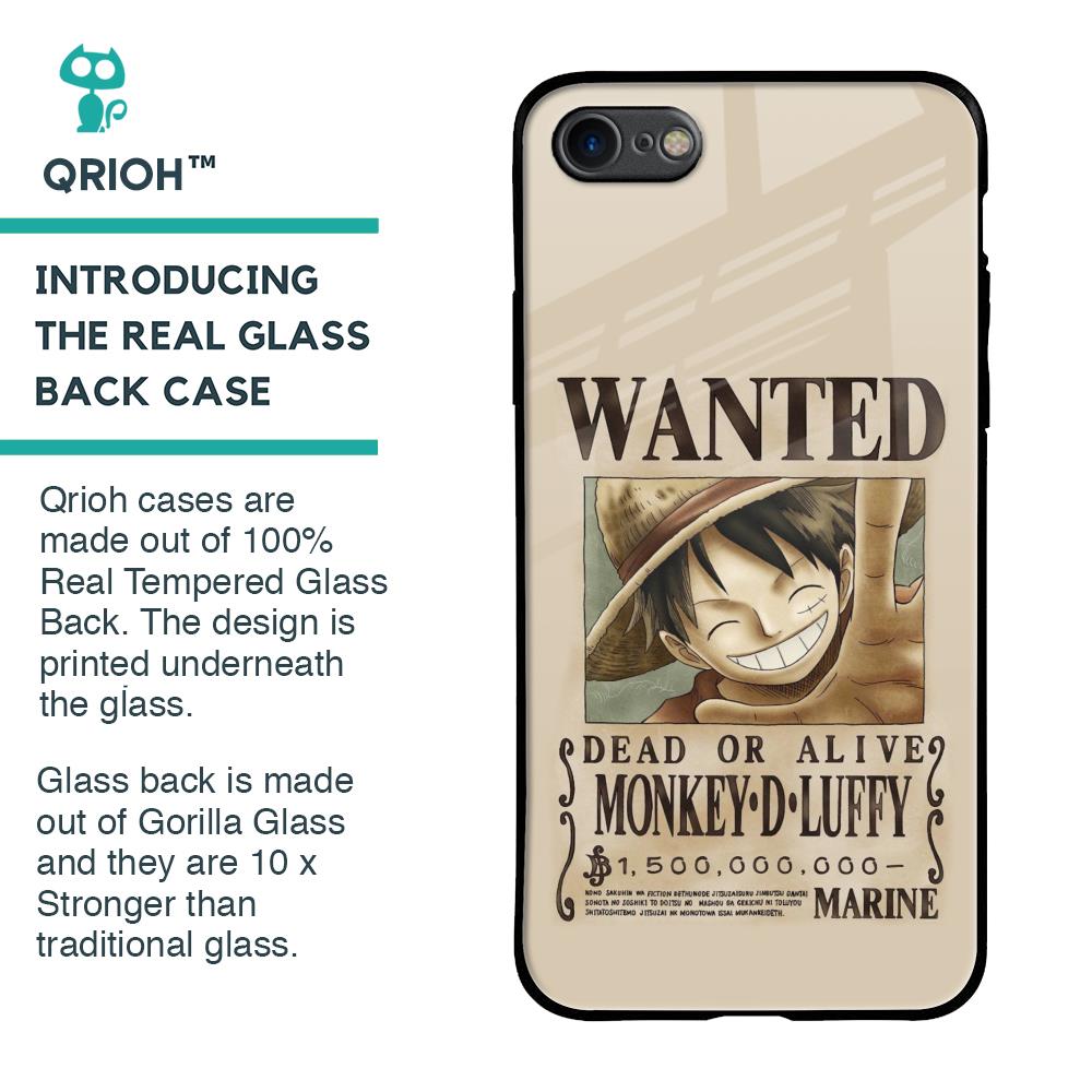 Luffy Wanted Glass Case for iPhone SE 2020
