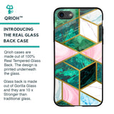 Seamless Green Marble Glass Case for iPhone SE 2020