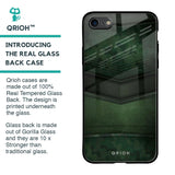 Green Leather Glass Case for iPhone SE 2020