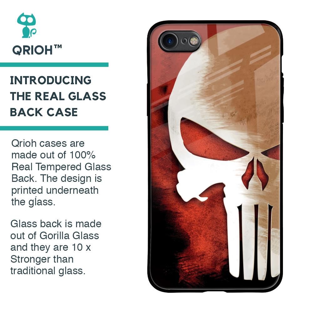 Red Skull Glass Case for iPhone SE 2020