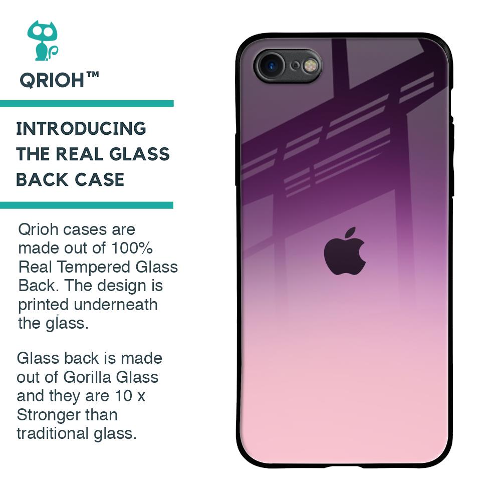 Purple Gradient Glass case for iPhone SE 2020