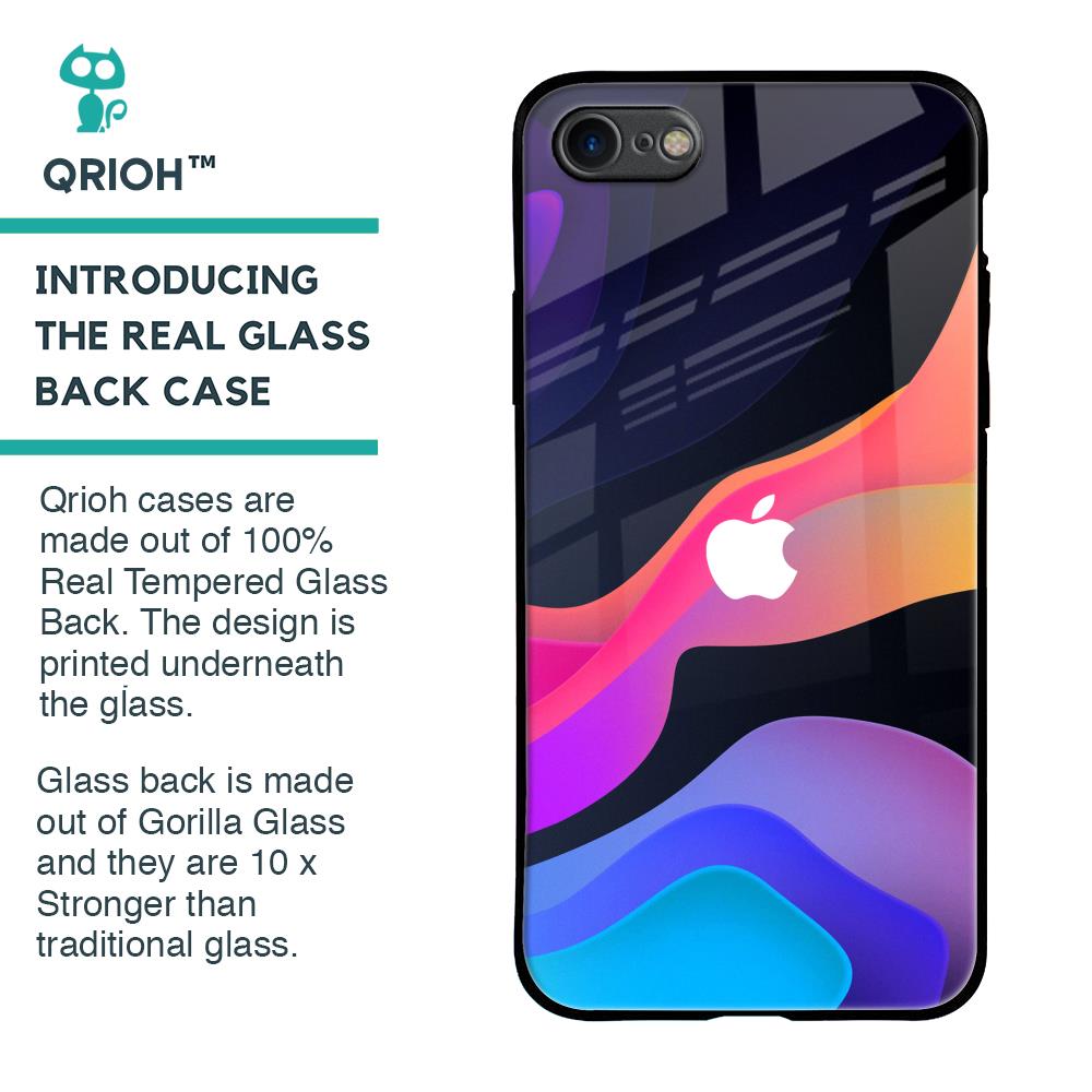 Colorful Fluid Glass Case for iPhone SE 2020