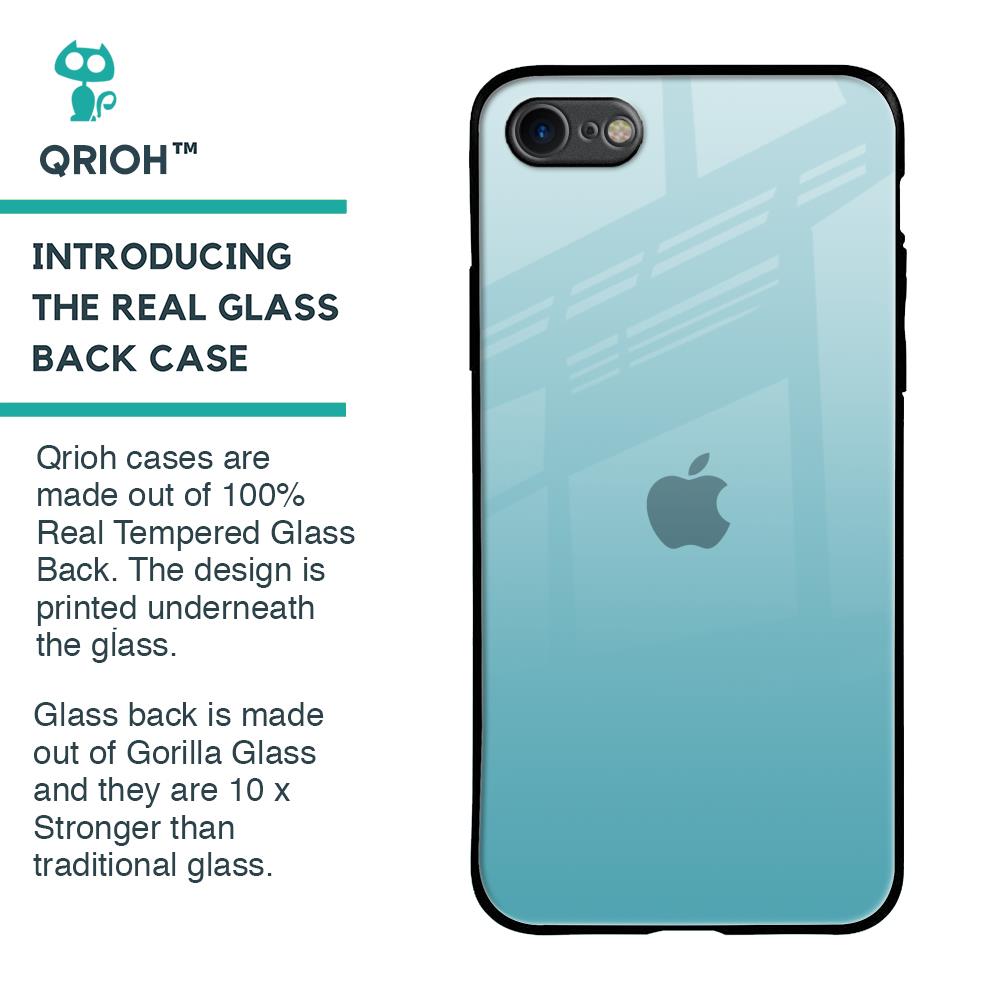 Arctic Blue Glass Case For iPhone SE 2020