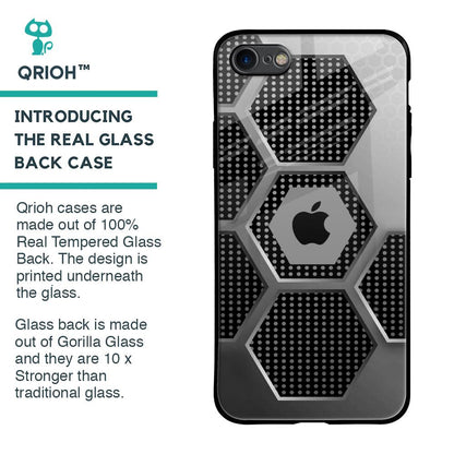 Hexagon Style Glass Case For iPhone SE 2020