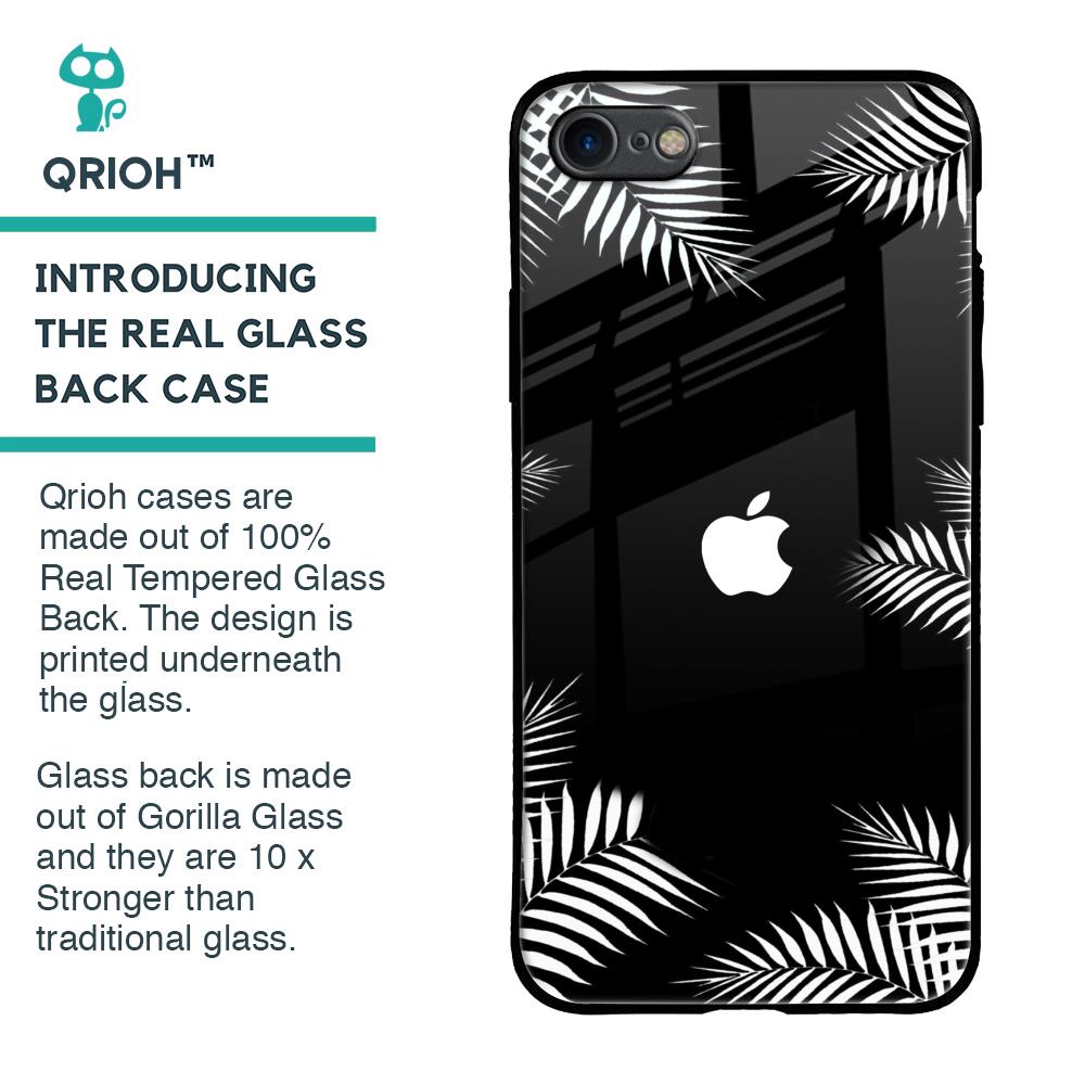 Zealand Fern Design Glass Case For iPhone SE 2020