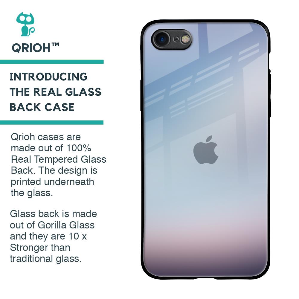 Light Sky Texture Glass Case for iPhone SE 2020