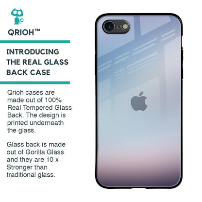 Light Sky Texture Glass Case for iPhone SE 2020