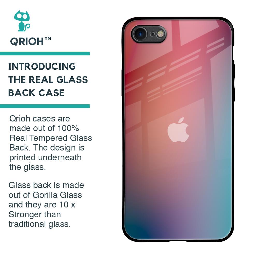 Dusty Multi Gradient Glass Case for iPhone SE 2020